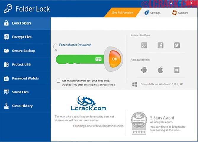 folder lock 7.7 6 serial key and registration key